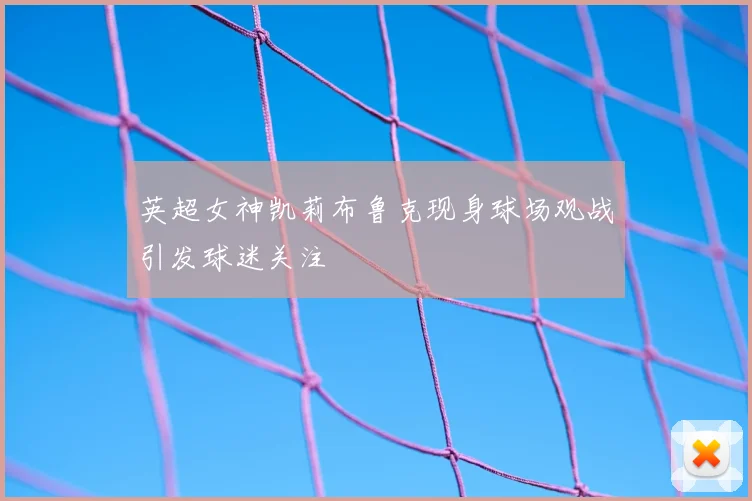 英超女神凯莉布鲁克现身球场观战引发球迷关注