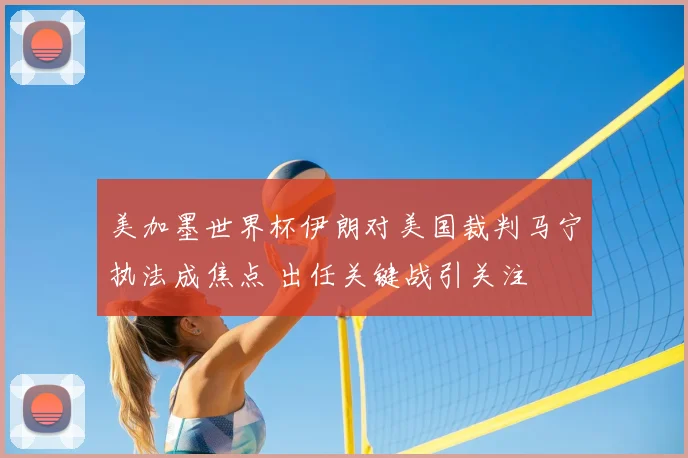 美加墨世界杯伊朗对美国裁判马宁执法成焦点 出任关键战引关注